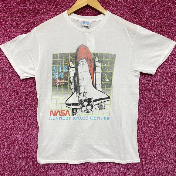 NASA STS-34 Galileo Probe Kennedy Space Center Promo Tee Small - Picture 1 of 4